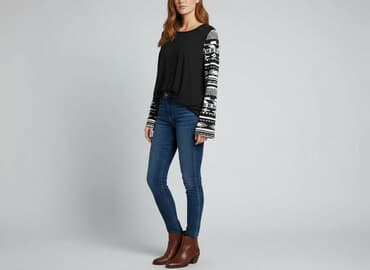 luźne bluzki do legginsów allegro: Bluzka damska, rozmiar S — 1