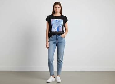 reserved czarne t shirty: Reserved, Футболка жіноча, розмір XS — 1