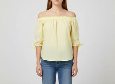 hm bluzki z krótkim rękawem: H&M L.O.G.G., Bluzka damska, rozmiar L — 7