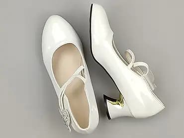 Białe lakierowane czółenka damskie, rozmiar 41. - Klasyczny