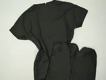 Czarny damski kombinezon z krótkim rękawem, rozmiar XL. - Fason