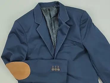 Marynarka męska Semina Poland, granatowa - Krój: jednorzędowa