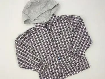 Shirt 5-6 years, condition - Perfect, pattern - Cell, color - Blue