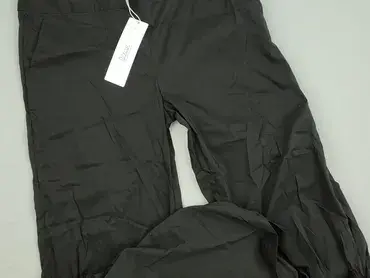 Black, Material trousers for women, size L (EU 40)