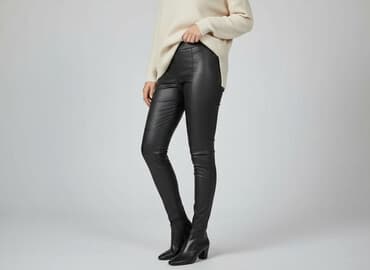 Amisu, Лосини З екошкіри жіночі, розмір S на lalafo.pl Amisu, Лосини З екошкіри жіночі, розмір S