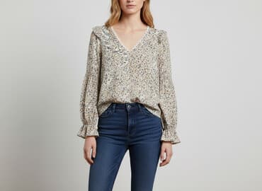 bluzka z rozkloszowanymi rękawami zalando: Жіноча блуза, розмір M на lalafo.pl — 1 bluzka z rozkloszowanymi rękawami zalando: Жіноча блуза, розмір M — 1