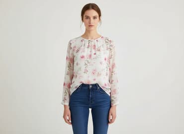 bluzka z rozkloszowanymi rękawami zalando: Жіноча блуза, розмір S на lalafo.pl — 1 bluzka z rozkloszowanymi rękawami zalando: Жіноча блуза, розмір S — 1