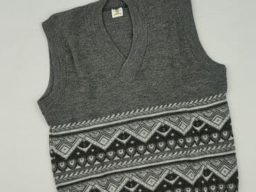 Szara kamizelka męska z dekoltem w serek, ozdobiona geometrycznym w lalafo.pl Szara kamizelka męska z dekoltem w serek, ozdobiona geometrycznym