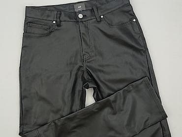 H&M spodnie męskie Slim Fit – czarne, z efektem skóry - Krój на lalafo.pl H&M spodnie męskie Slim Fit – czarne, z efektem skóry - Krój