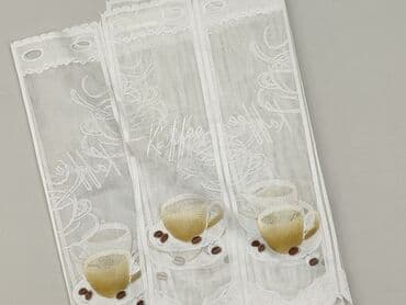Firanka panelowa do kuchni – motyw kawowy - Biała, ażurowa siateczka at lalafo.pl Firanka panelowa do kuchni – motyw kawowy - Biała, ażurowa siateczka