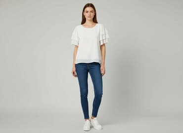 bluzka z rozkloszowanymi rękawami zalando: Жіноча блуза, розмір S на lalafo.pl — 1 bluzka z rozkloszowanymi rękawami zalando: Жіноча блуза, розмір S — 1
